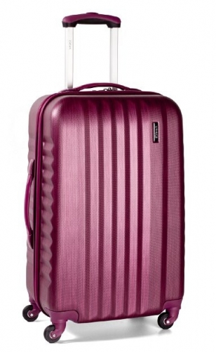 Velký cestovní plastový kufr na 4 kolečkách March Ribbon L brushed 75 cm polykarbonát