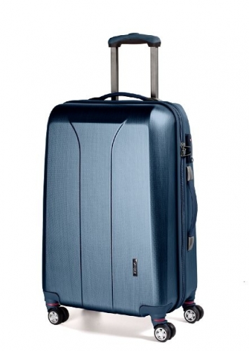 Středně velký cestovní kufr na 4 kolečkách March New Carat brushed M 65 cm - AKCE