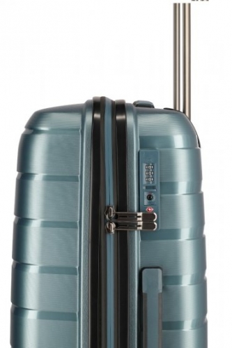 Plastový velký, lehký a odolný kufr Travelite Air Base L se 4 kolečky
