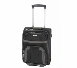 Textilní příruční kufr Travelite Orlando XS černý 46 cm malý cestovní kufr na kolečkách
