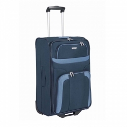 Textilní cestovní kufr s kolečky Travelite Orlando M modrý 63 cm střední velikost