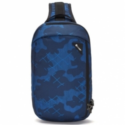 Menší batoh přes rameno s jedním popruhem Pacsafe Vibe 325 Sling Pack blue camo