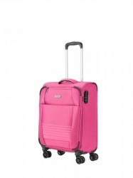 Lehký palubní kufr Travelite Seaside 4w S Pink růžový 55x38x20 cm