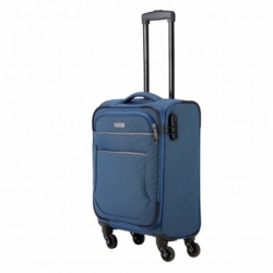 Palubní textilní kufr Travelite Story 4w S petrol / modrý 54 cm